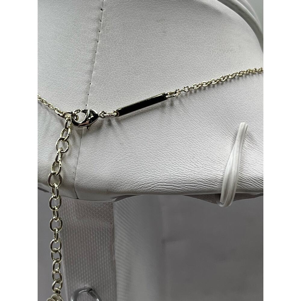 Kendra Scott Gold Plated Elisa Pendant Necklace‎ in Slate Gray Glass Illuision - Picture 13 of 14